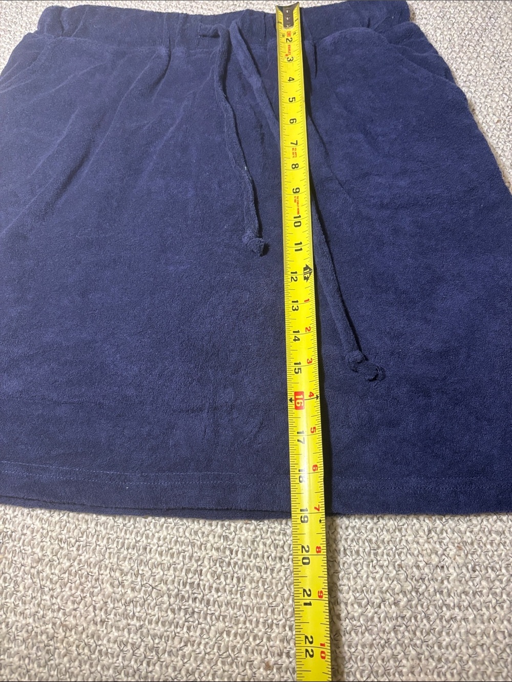 Athletic Navy Pull-On Terry Skirt with Shorts and Pockets - Picture 7 of 9